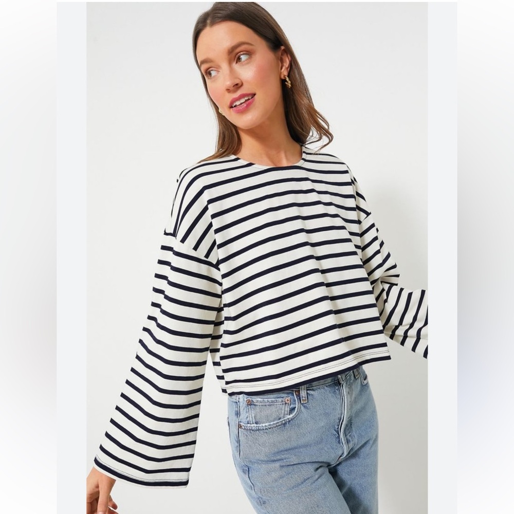 Tuckernuck Navy Stripe Dionne Cotton Shirt